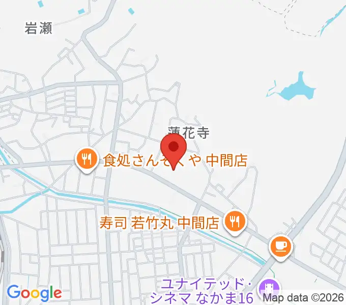 なかまハーモニーホールの地図