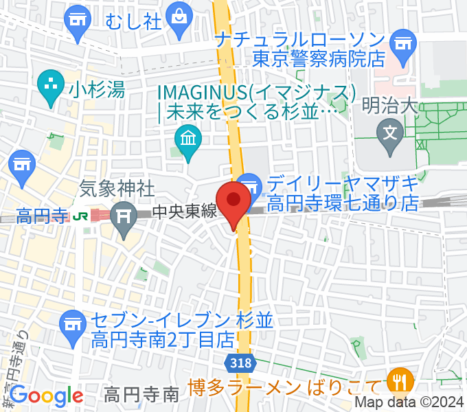 高円寺STUDIO Kの場所
