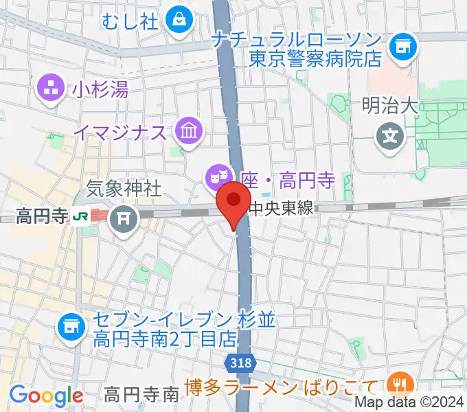 高円寺STUDIO Kの地図