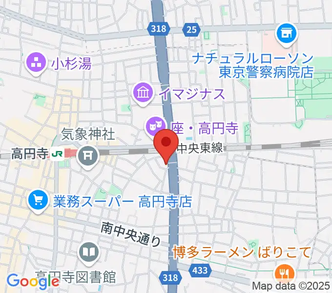 高円寺STUDIO Kの地図