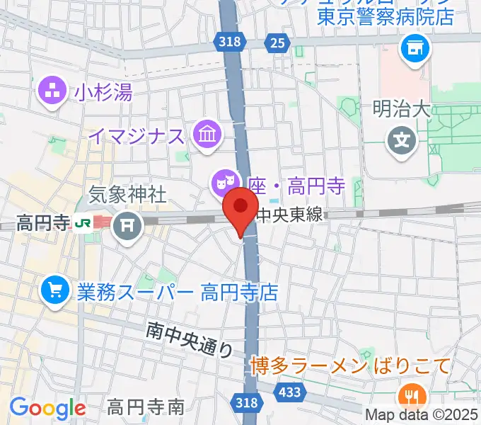 高円寺STUDIO Kの地図