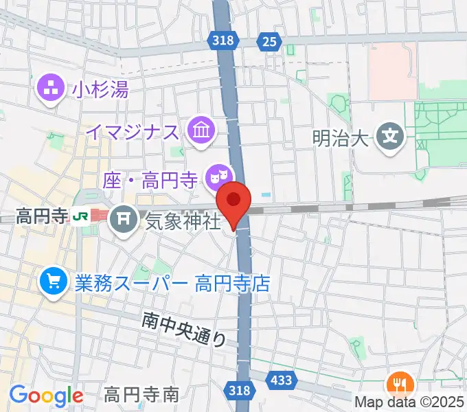 高円寺STUDIO Kの地図