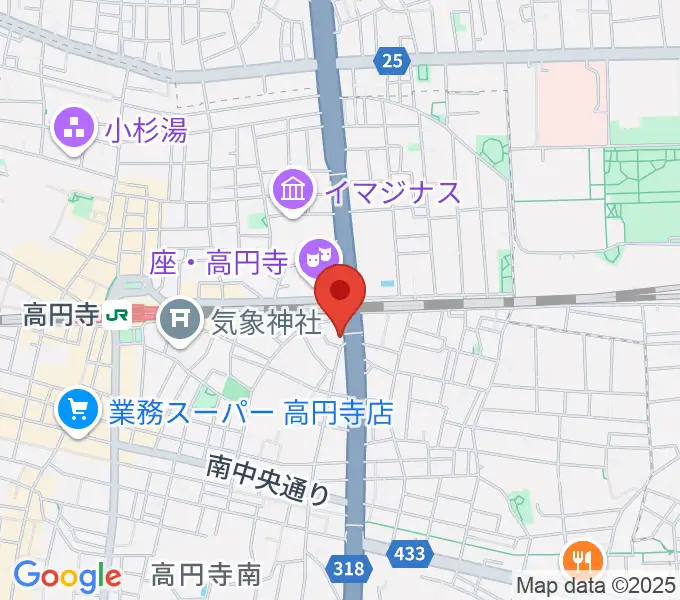 高円寺STUDIO Kの地図