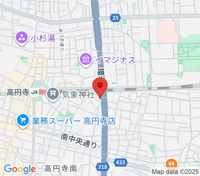 高円寺STUDIO Kの地図