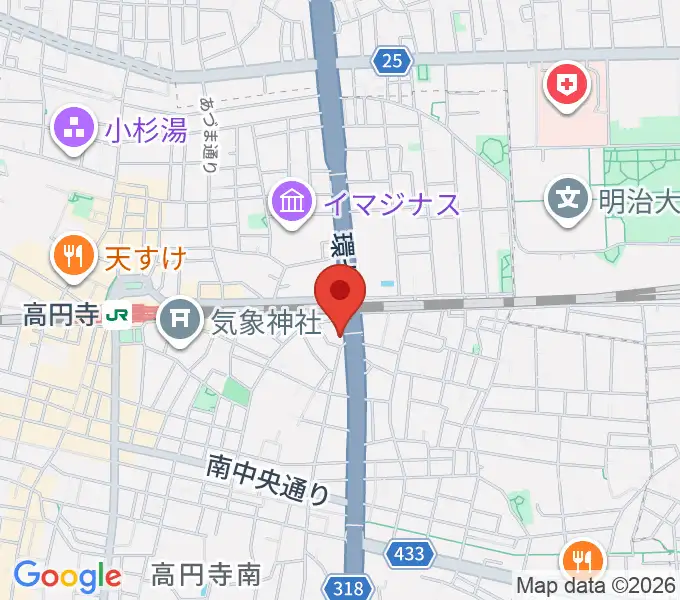 高円寺STUDIO Kの地図