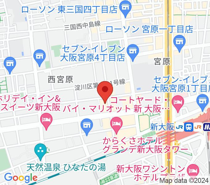 村松楽器 大阪店の場所