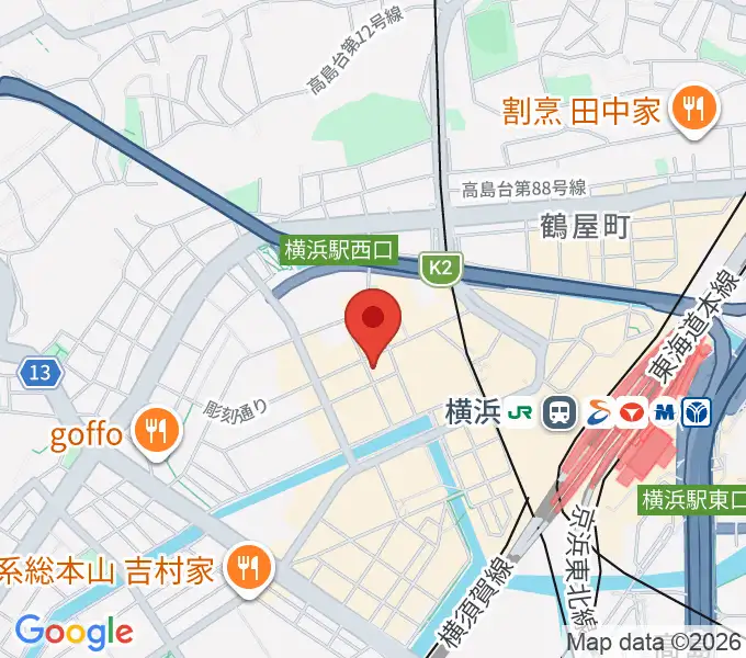 ムラマツ・フルート・レッスンセンター横浜の地図