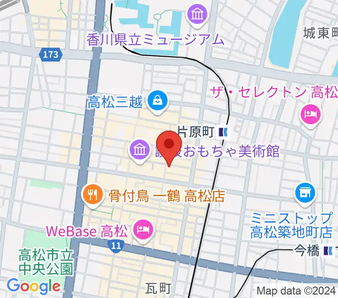 高松RIZIN'の地図