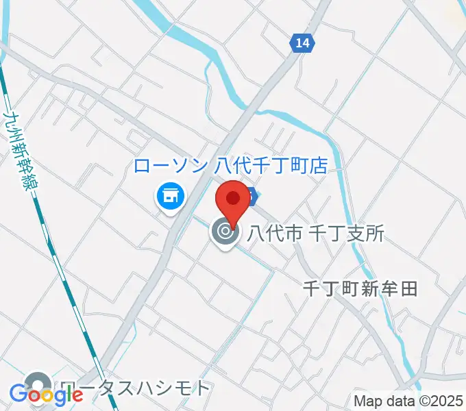 八代市公民館の地図