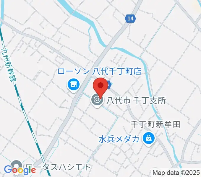 八代市公民館の地図