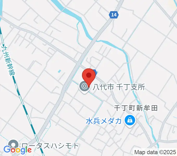 八代市公民館の地図