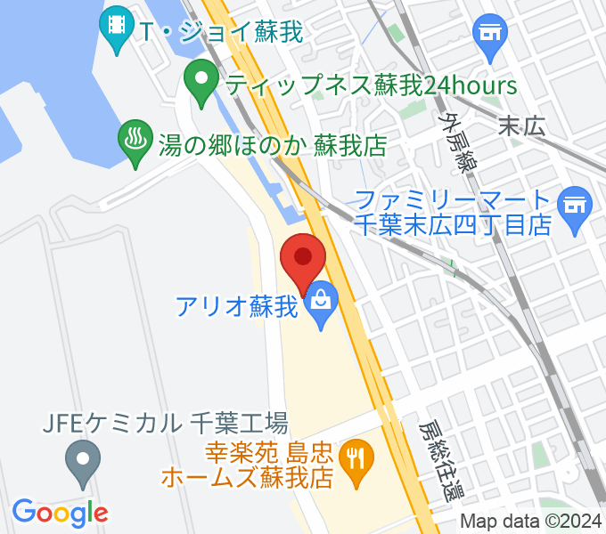 タワーレコード アリオモール蘇我店の場所