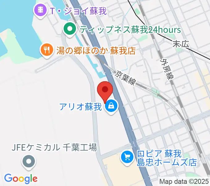 タワーレコード アリオモール蘇我店の地図