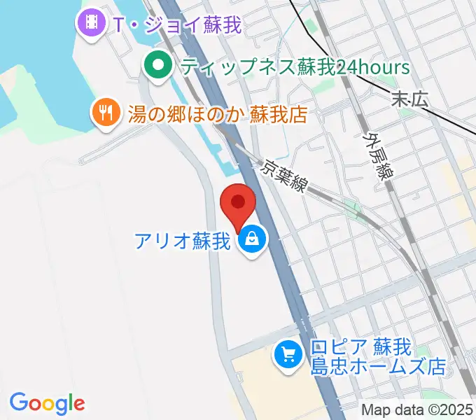 タワーレコード アリオモール蘇我店の地図