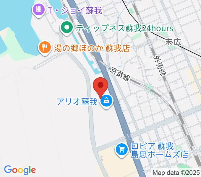 タワーレコード アリオモール蘇我店の地図