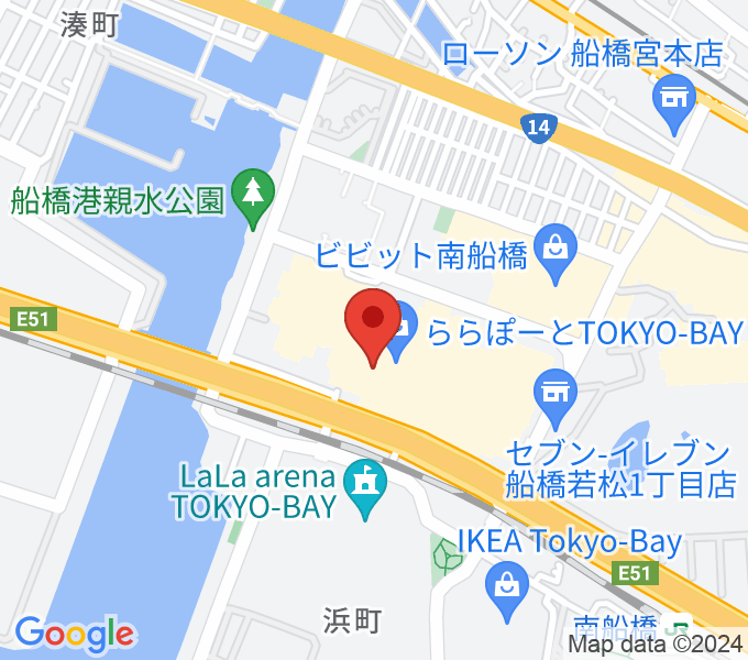 タワーレコード ららぽーとTOKYO-BAY店の場所
