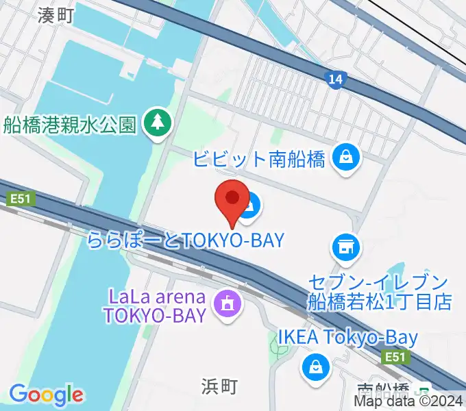 タワーレコード ららぽーとTOKYO-BAY店の地図