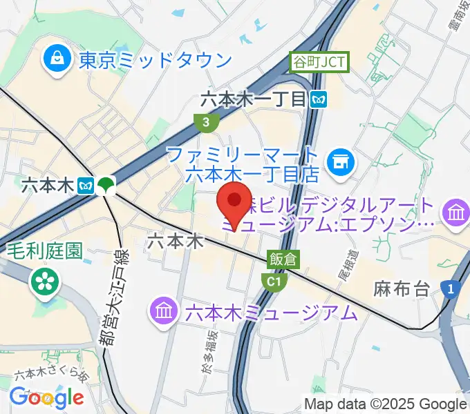 六本木クラップスの地図