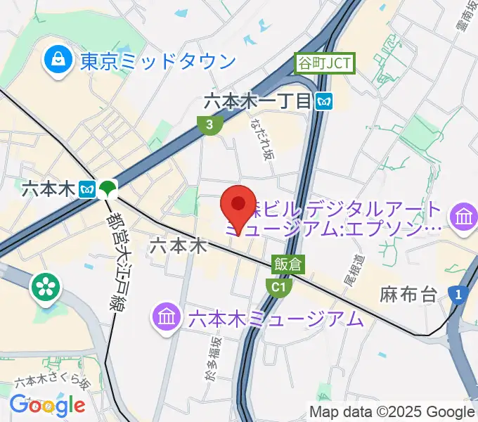 六本木クラップスの地図