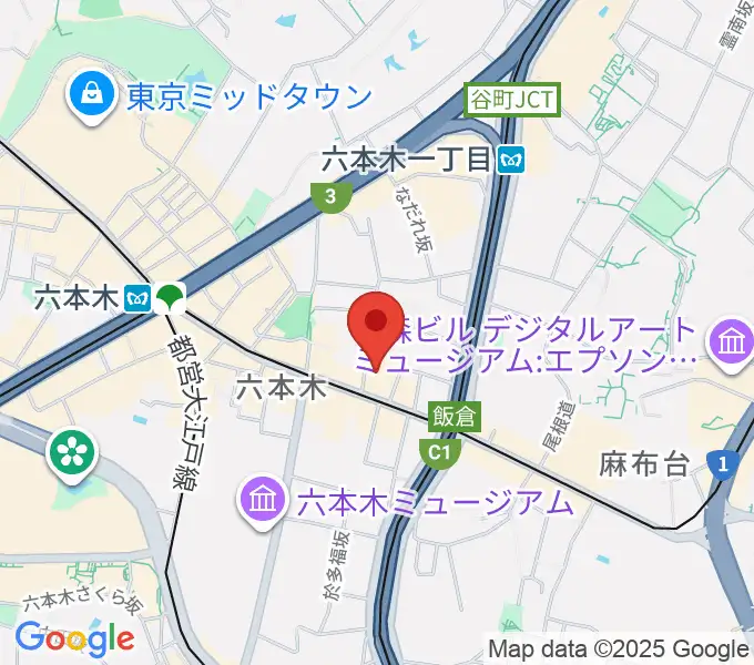 六本木クラップスの地図