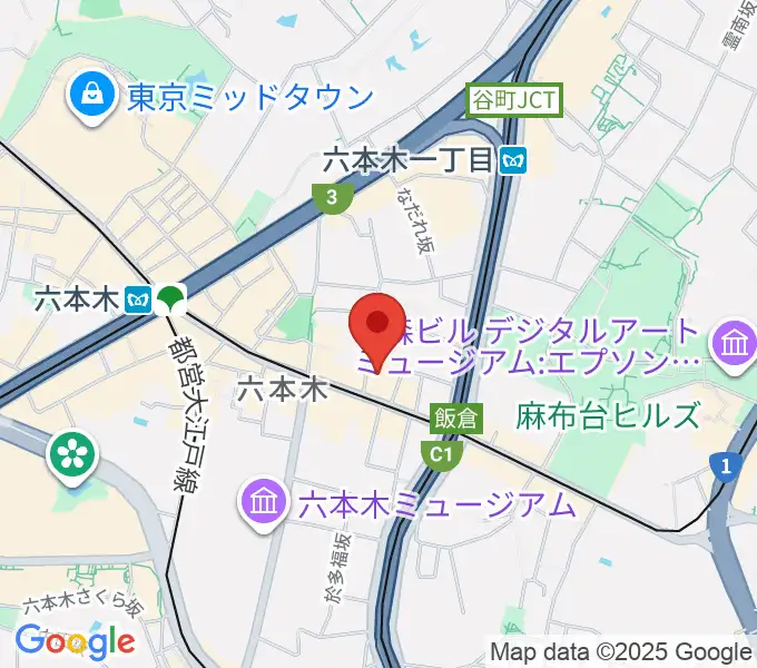 六本木クラップスの地図