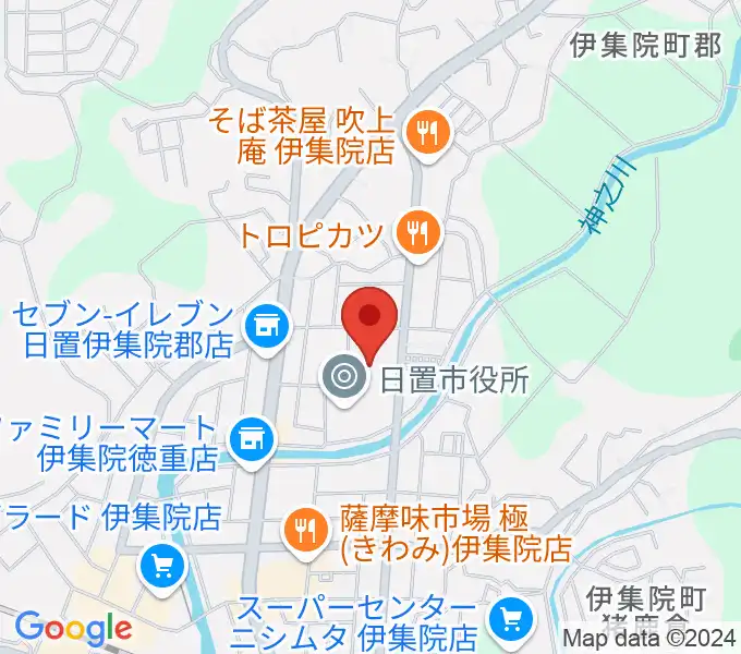 日置市伊集院文化会館の地図