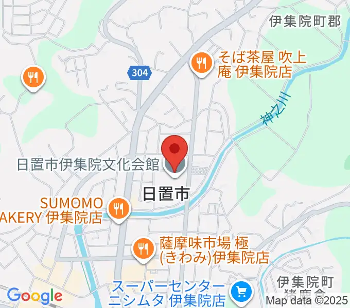 日置市伊集院文化会館の地図