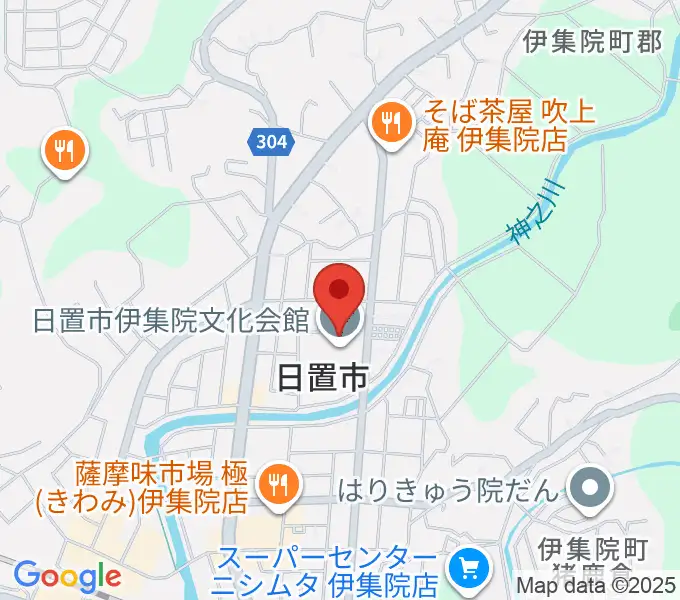 日置市伊集院文化会館の地図
