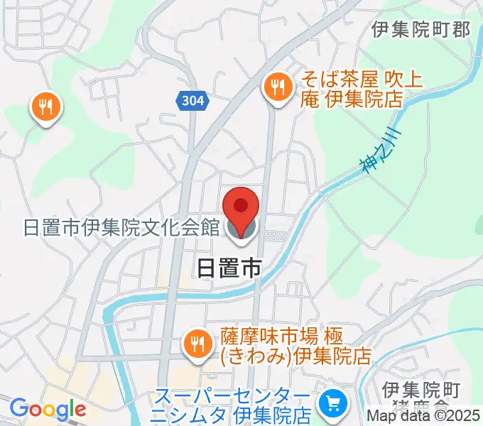 日置市伊集院文化会館の地図