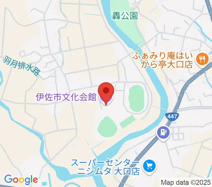 伊佐市文化会館の地図