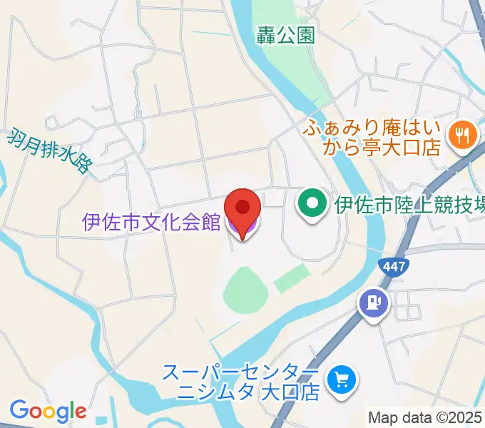 伊佐市文化会館の地図