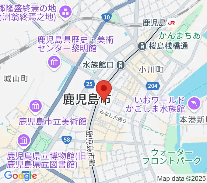 かごしま文化情報センターKCICの地図