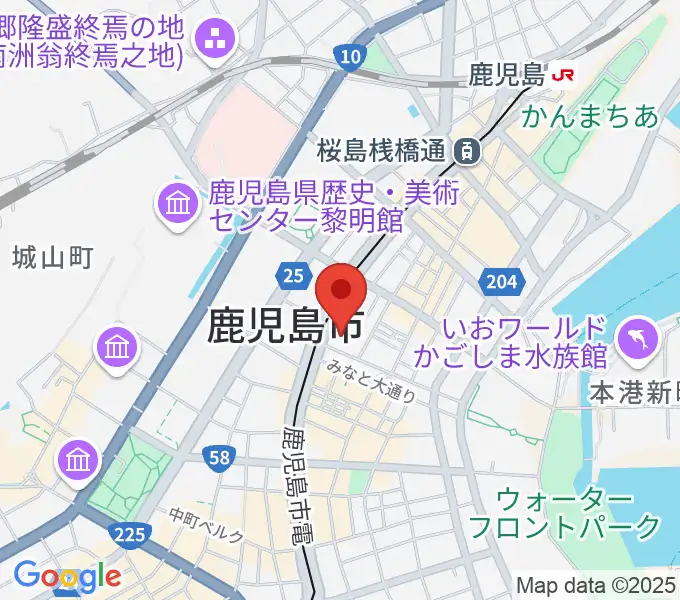 かごしま文化情報センターKCICの地図