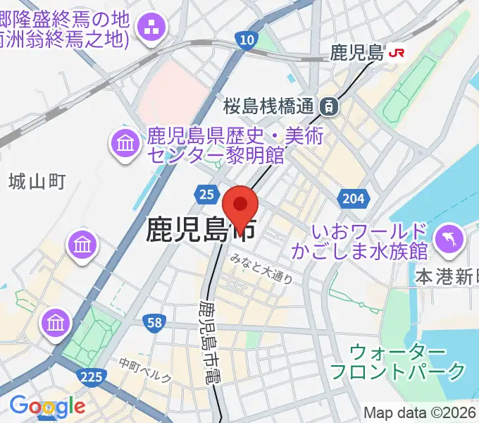 かごしま文化情報センターKCICの地図