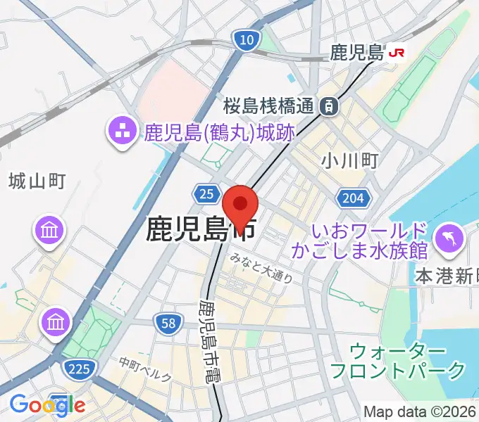 かごしま文化情報センターKCICの地図
