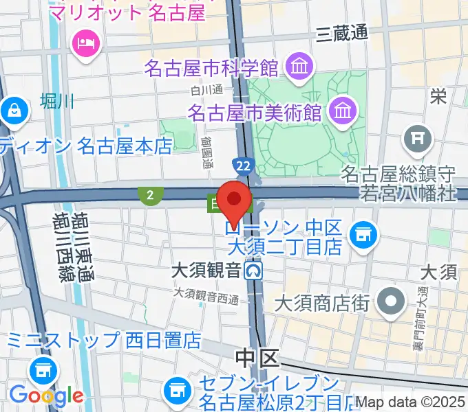 名古屋インターナショナルレジェンドホールの地図