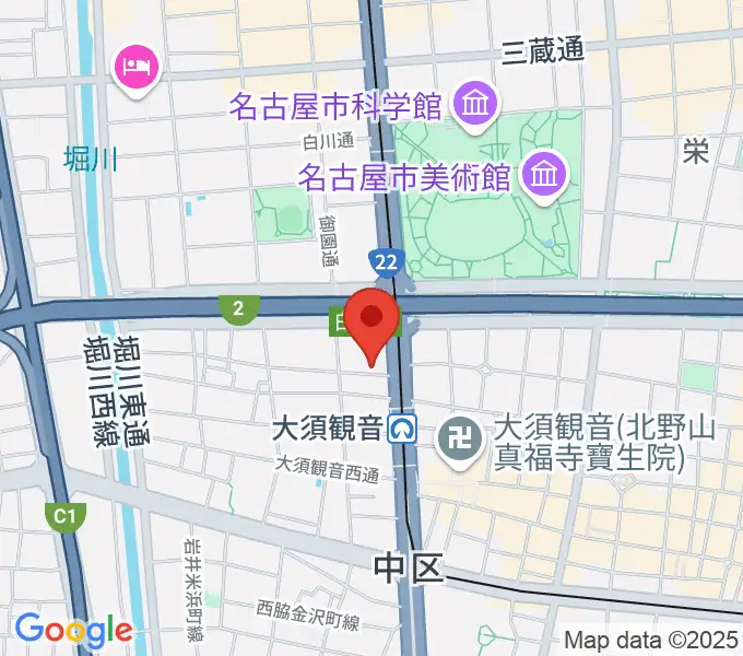 名古屋インターナショナルレジェンドホールの地図