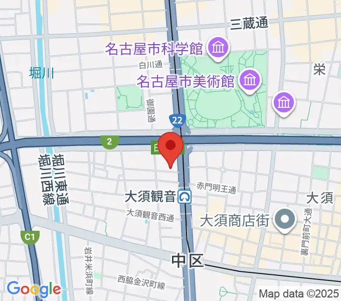 名古屋インターナショナルレジェンドホールの地図