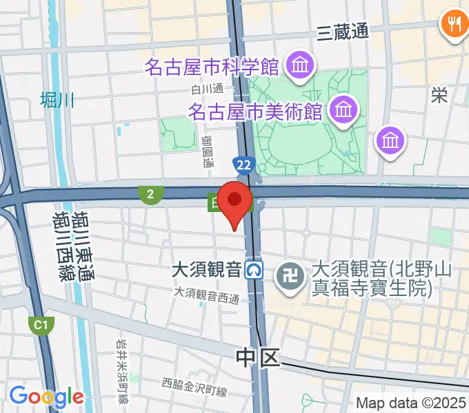 名古屋インターナショナルレジェンドホールの地図