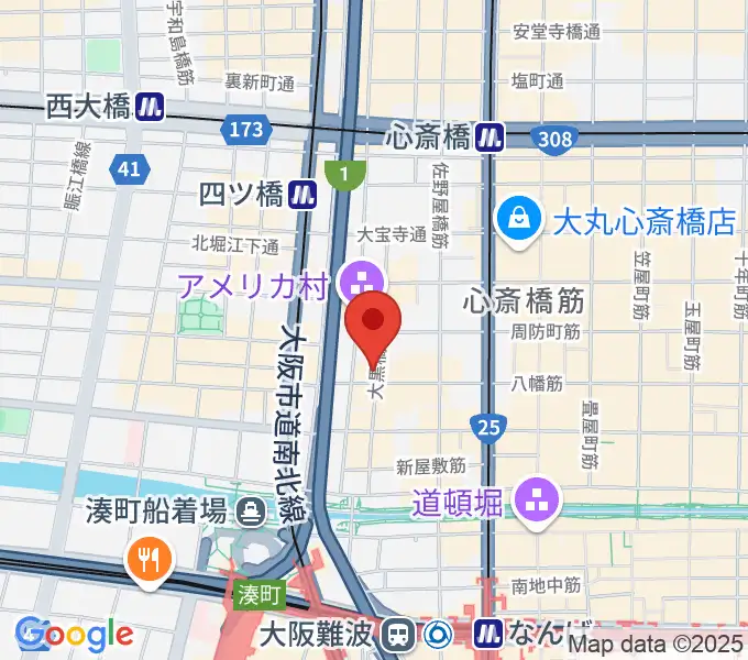 心斎橋BRONZEの地図