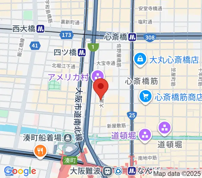 心斎橋BRONZEの地図