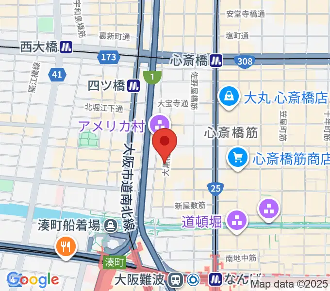 心斎橋BRONZEの地図