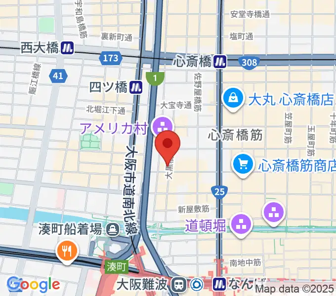 心斎橋BRONZEの地図