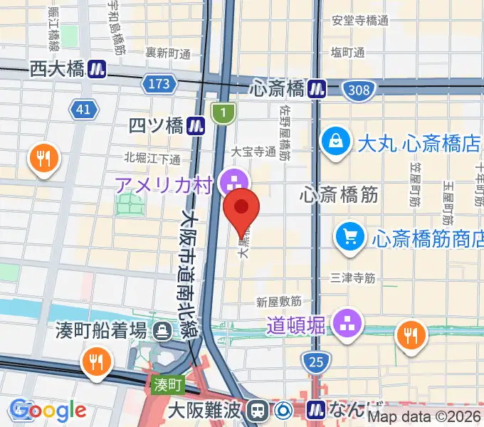 心斎橋BRONZEの地図