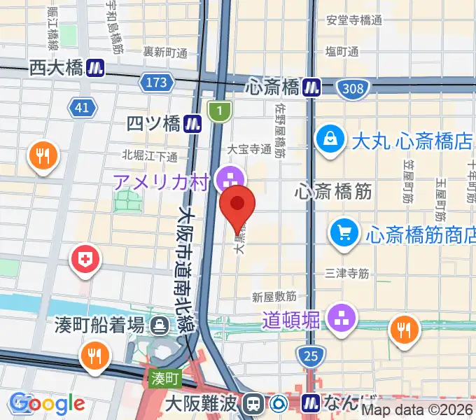 心斎橋BRONZEの地図