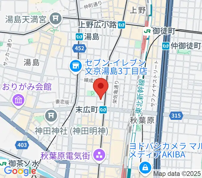 サウンドスタジオノア 秋葉原店の地図