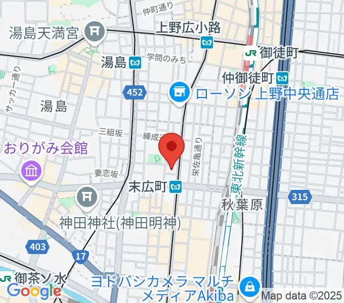 サウンドスタジオノア 秋葉原店の地図