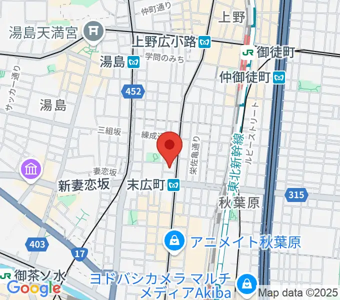 サウンドスタジオノア 秋葉原店の地図