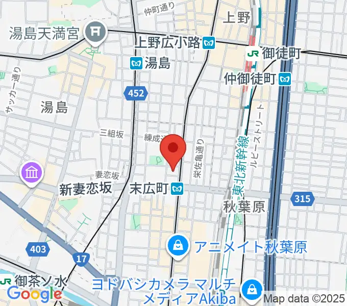 サウンドスタジオノア 秋葉原店の地図