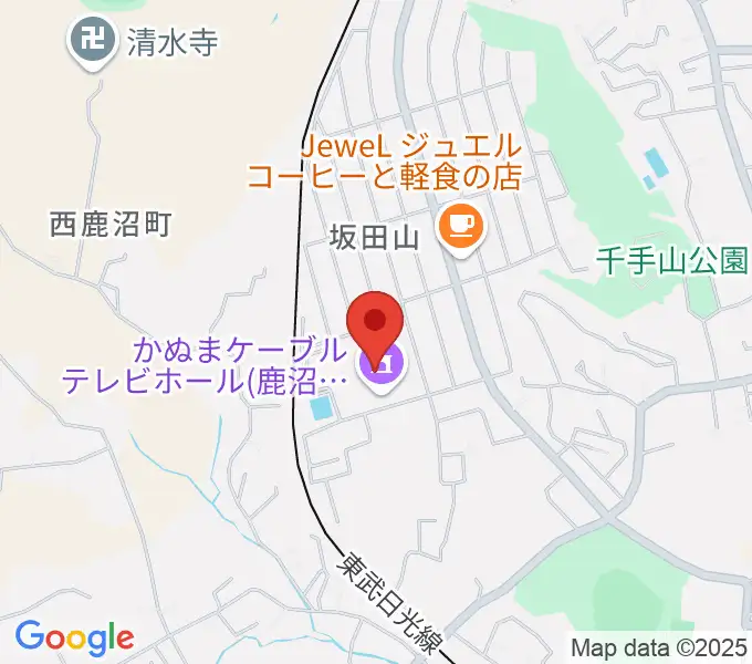かぬまケーブルテレビホールの地図